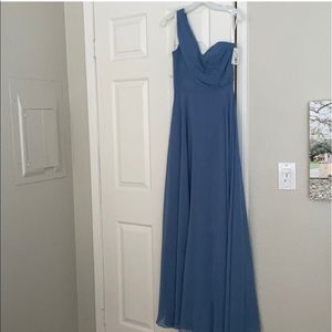 David’s Bridal Steel Blue Dress
